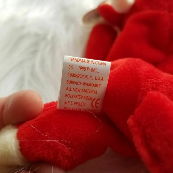 Vintage 1995 Snort the Bull Ty Beanie Baby vintage red 90s babies - Picture 6 of 8